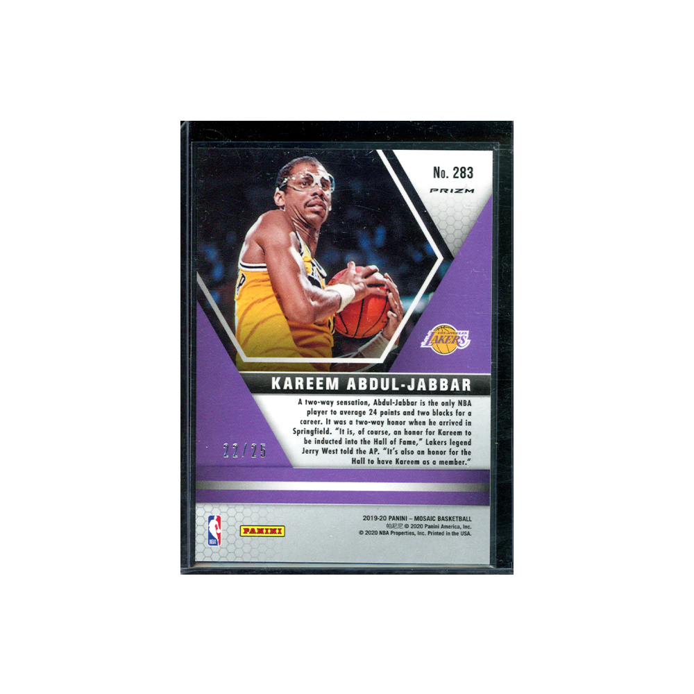 Kareem Abdul-Jabbar 2019-20 Mosaic Basketball Hall of Fame White /25