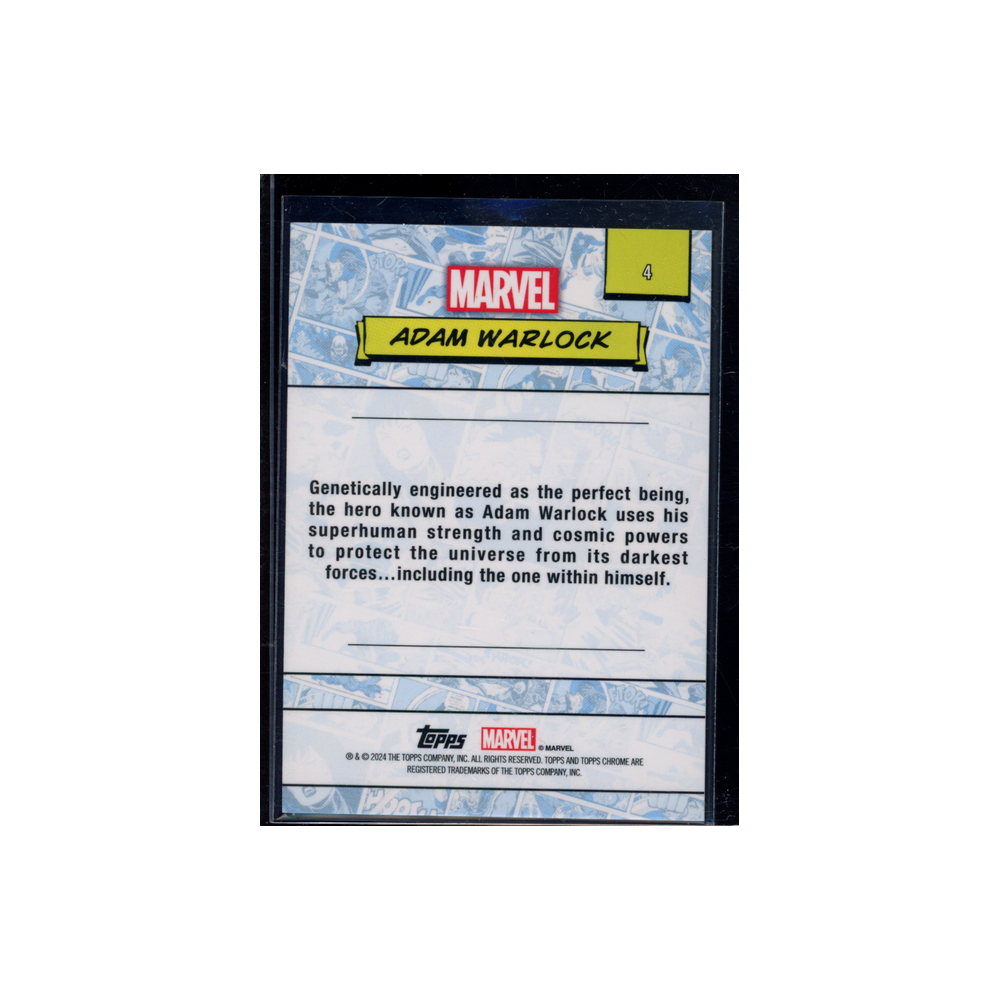 Adam Warlock 2024 Topps Marvel Chrome Blue Wave /150