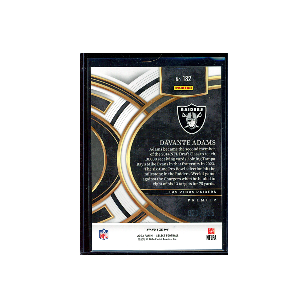Davante Adams 2023 Panini Select Football Tri Color /225