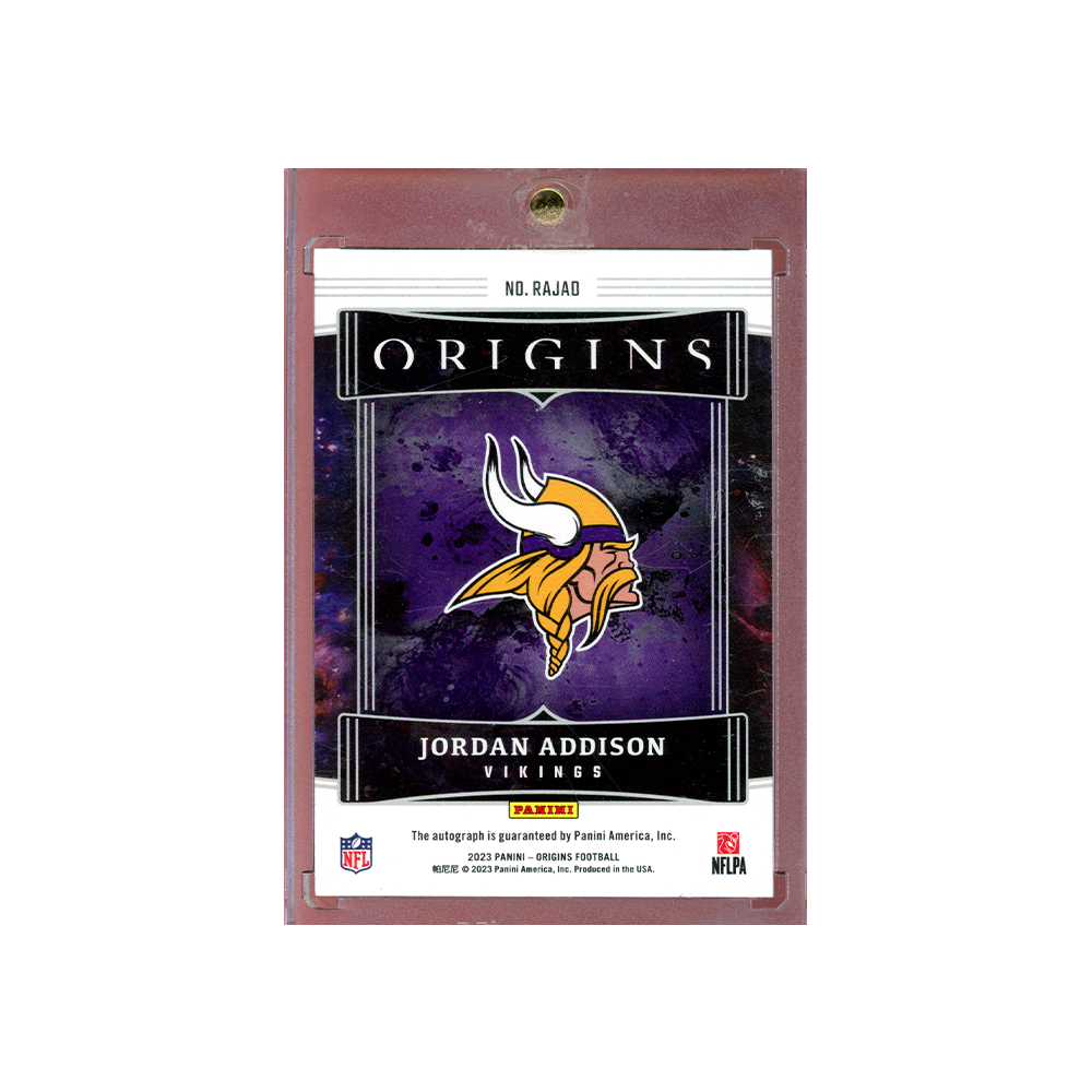 Jordan Addison 2023 Panini Origins Football Rookie Auto /25