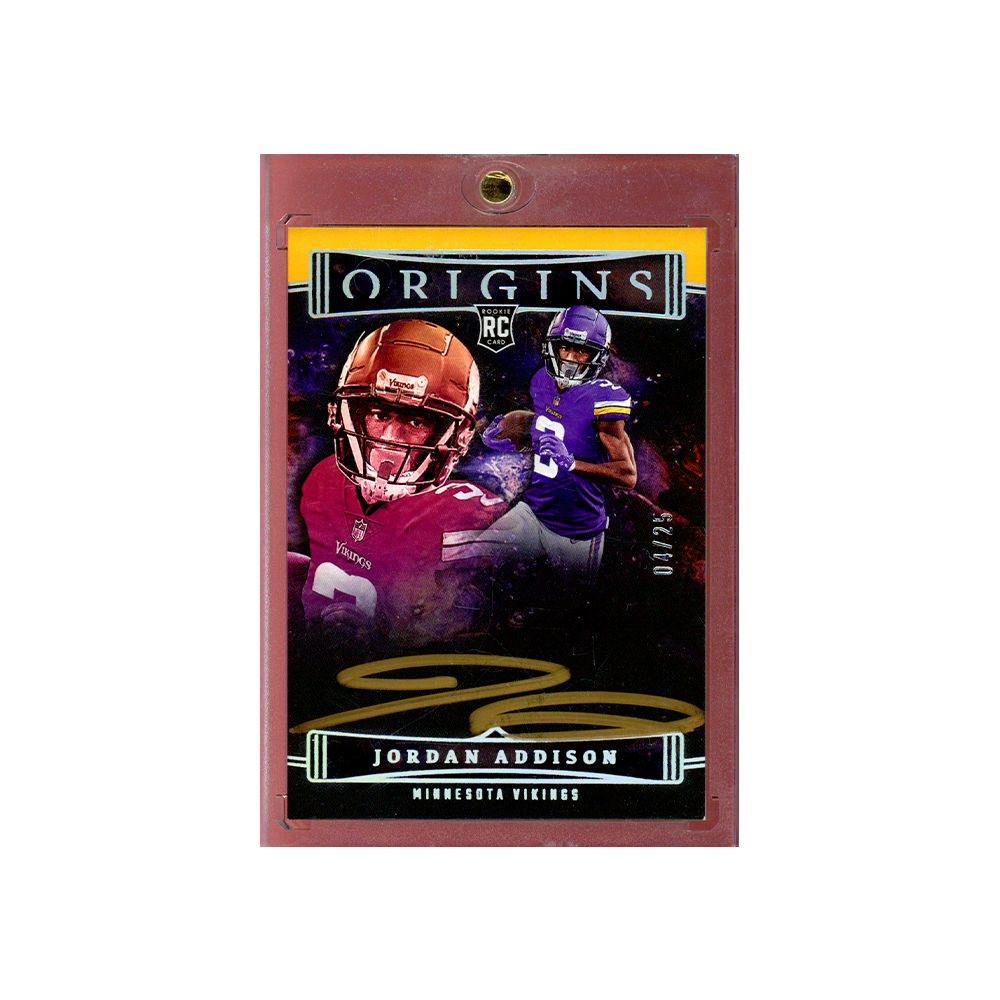 Jordan Addison 2023 Panini Origins Football Rookie Auto /25