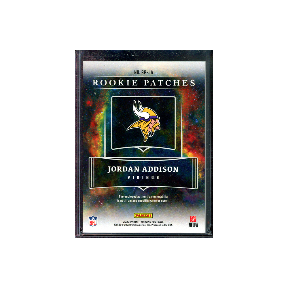 Jordan Addison 2023 Panini Origins Football Rookie Patches /25