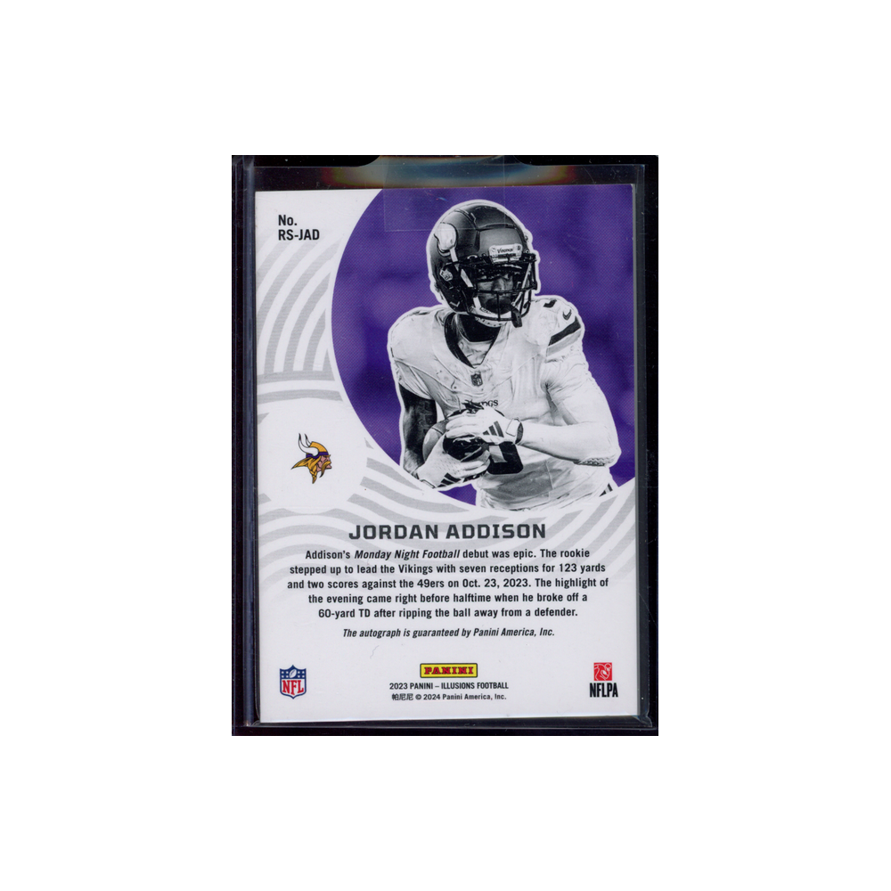 Jordan Addison 2023 Panini Illusions Rookie Signs Auto /99