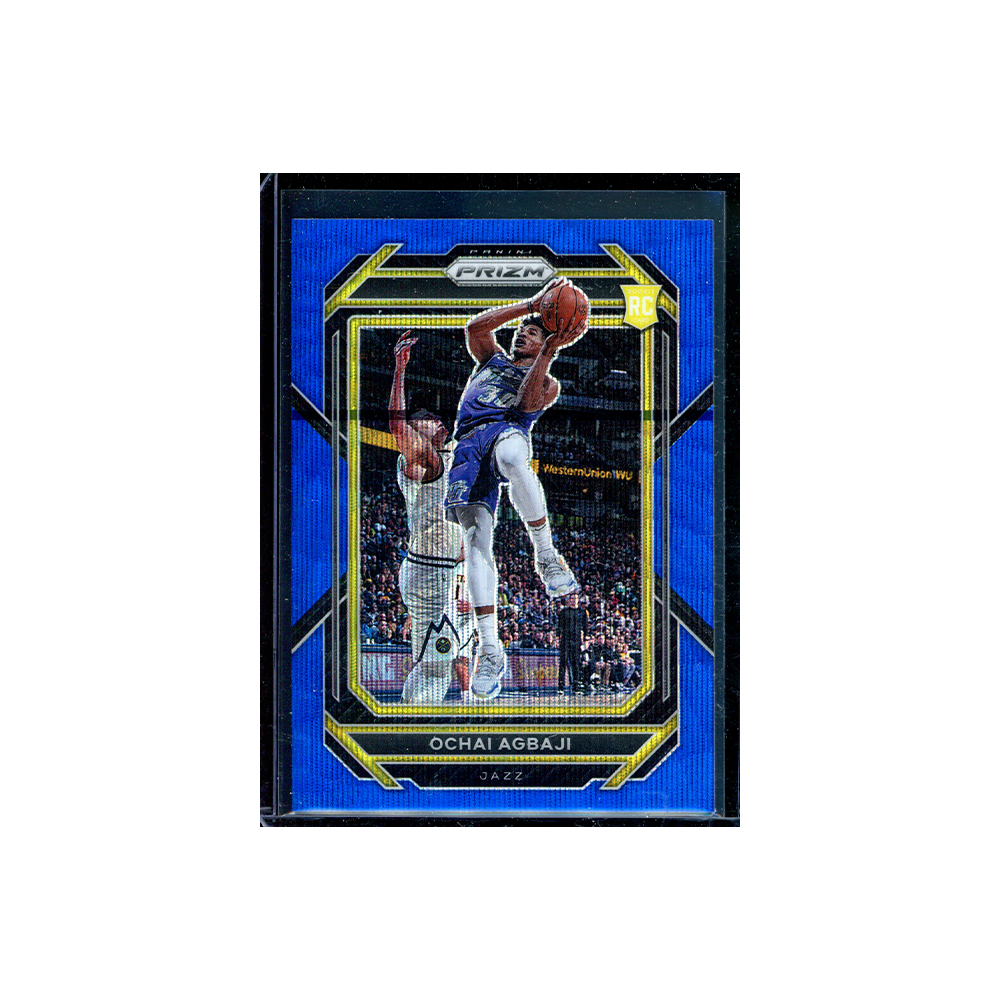 Ochai Agbaji 2022-23 Panini Prizm Basketball Blue Wave Prizm Rookie