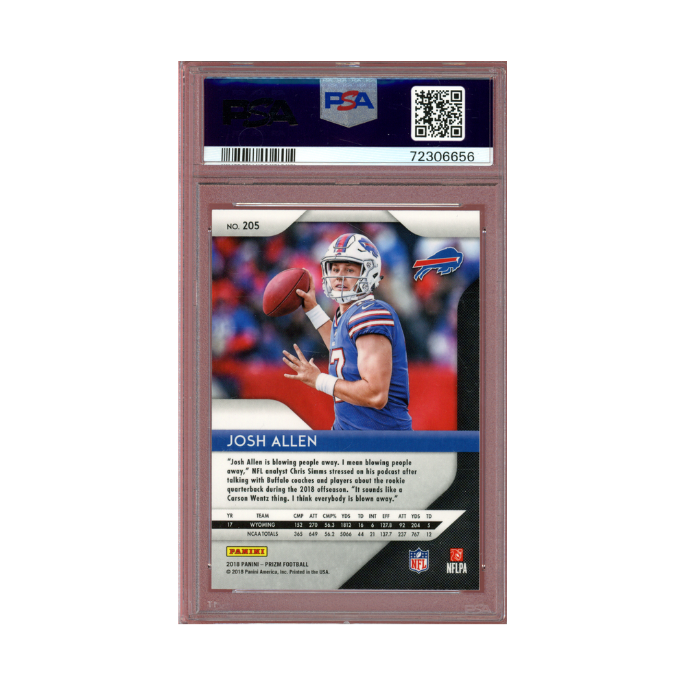 Josh Allen 2018 Panini Prizm Football Rookie PSA 10