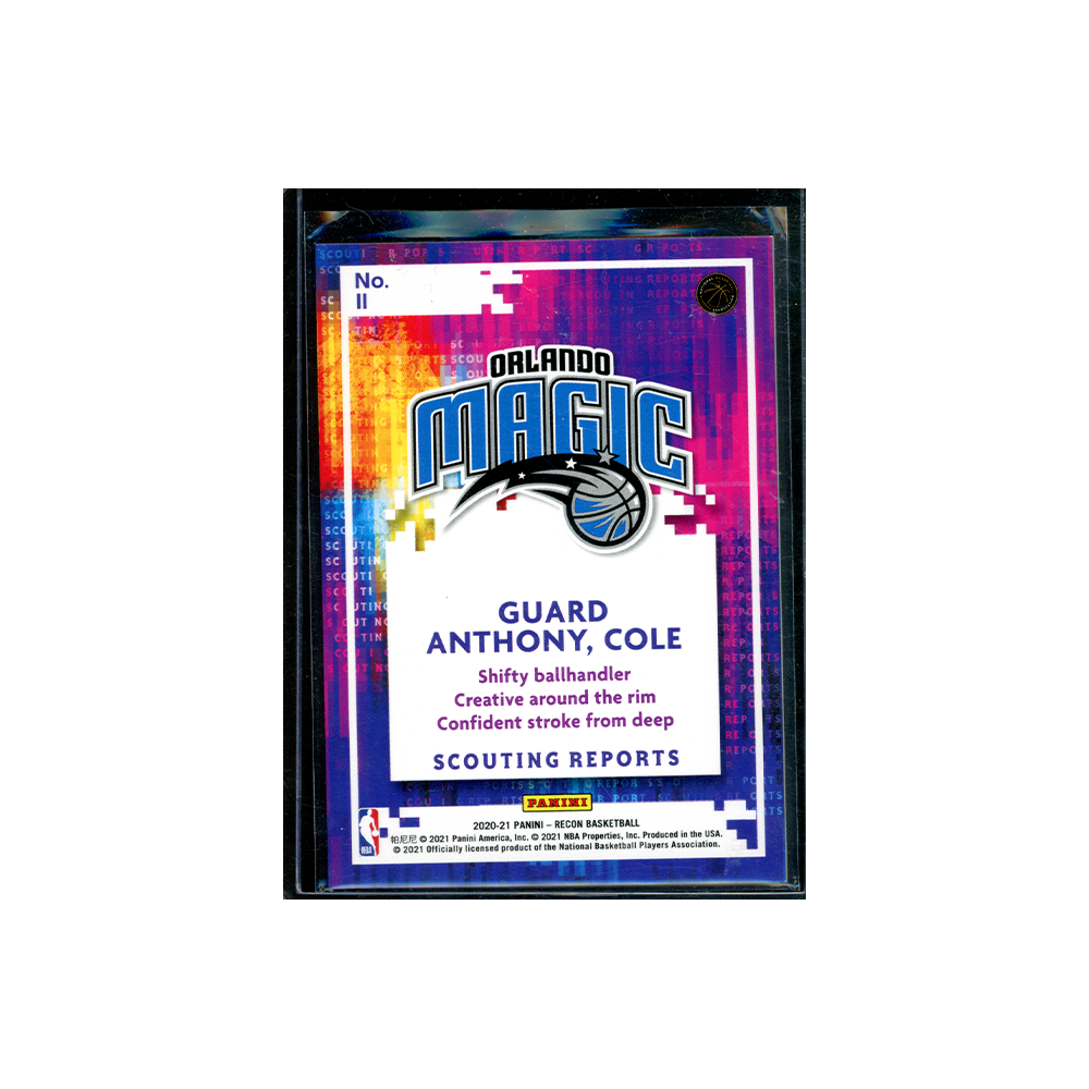 Cole Anthony 2020-21 Panini Recon Basketball Rookie /199