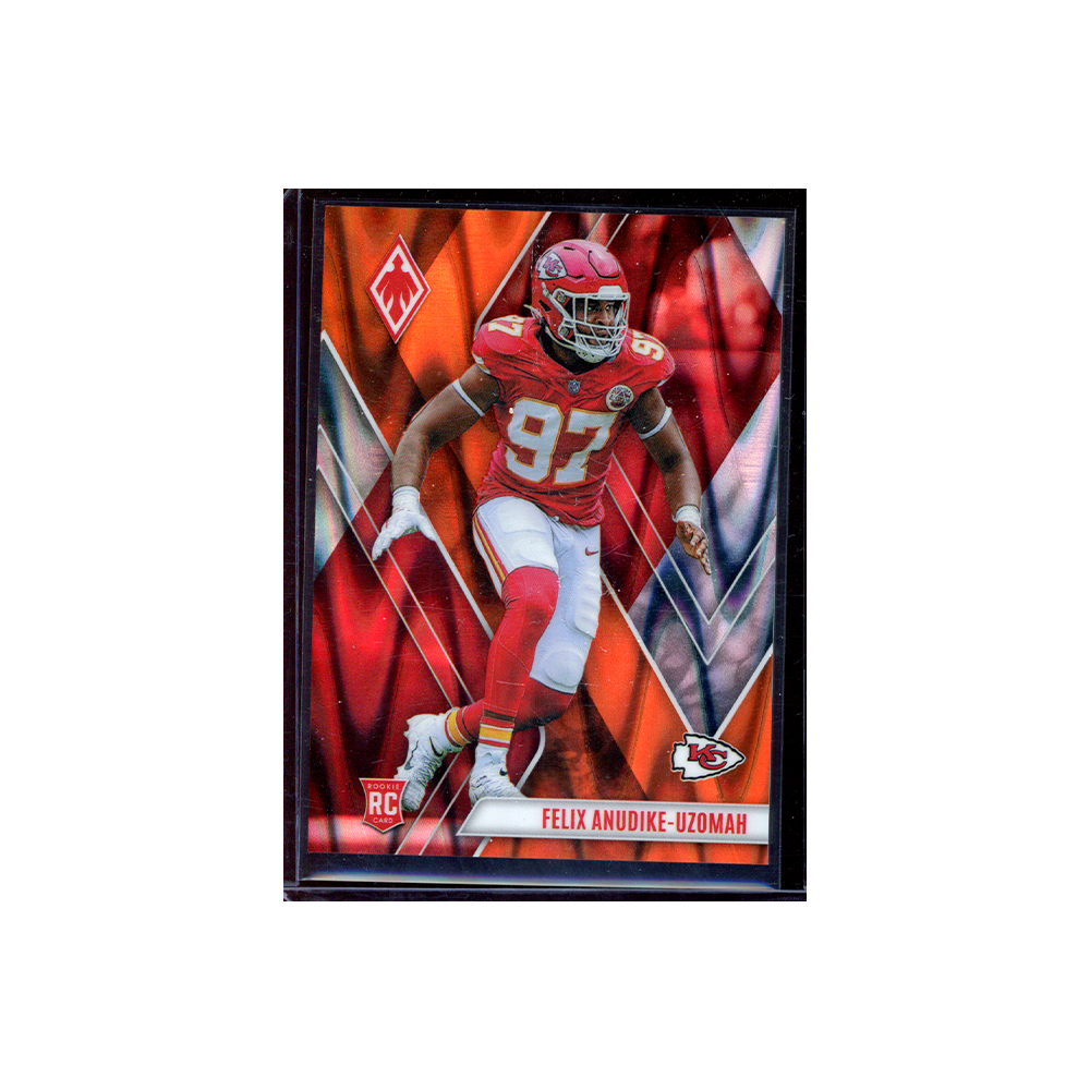Felix Anudike-Uzomah 2023 Panini Phoenix Football Rookie Orange Seismic /99