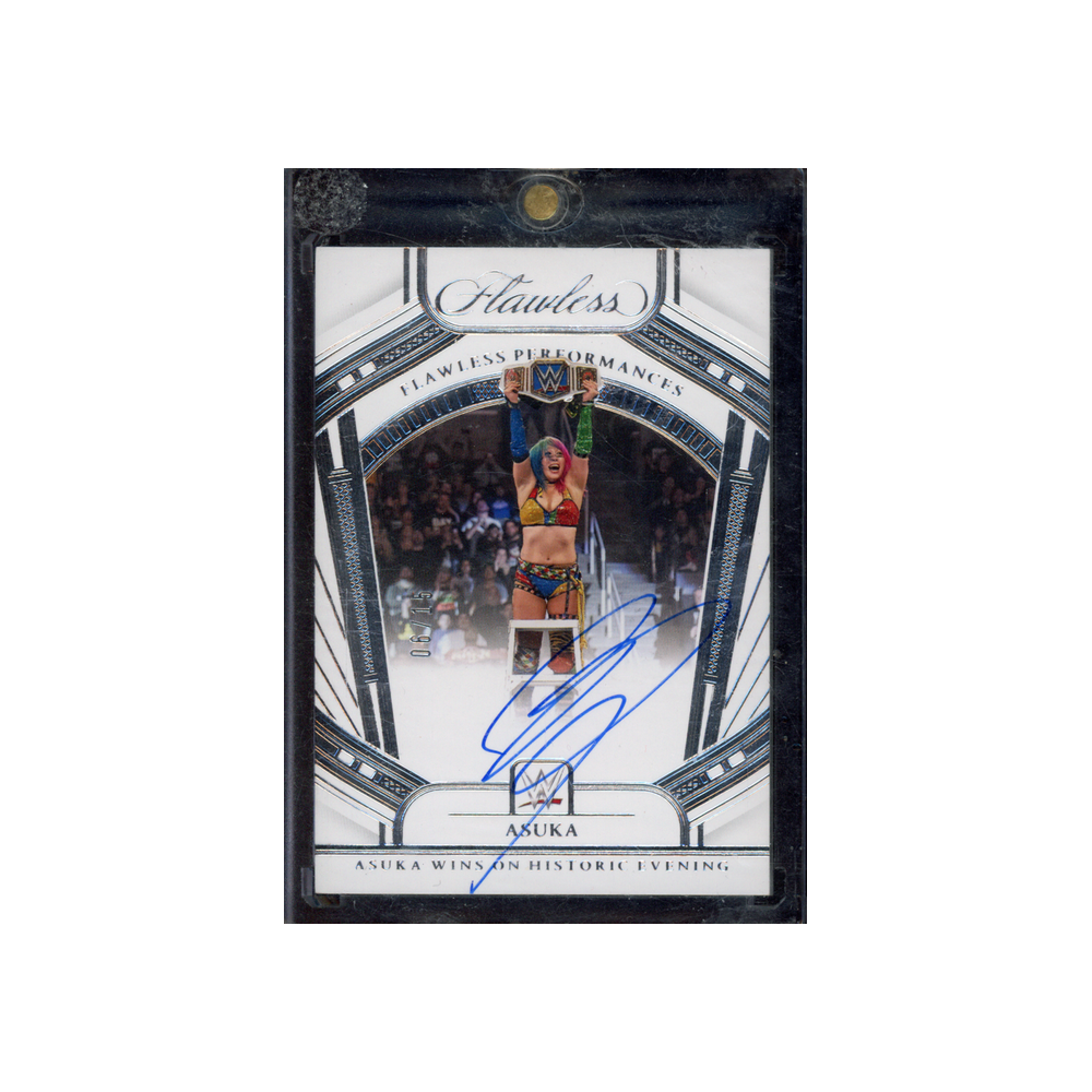 Asuka 2024 Panini Flawless WWE Flawless Performances Auto /15
