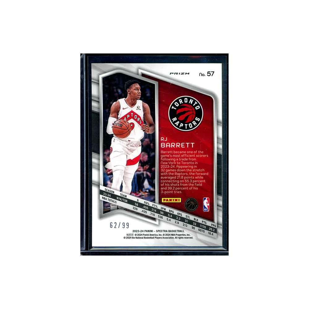 RJ Barrett 2023-24 Panini Spectra Basketball /99