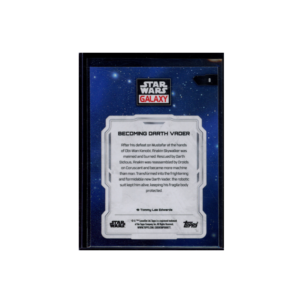 Becoming Darth Vader 2024 Topps Star Wars Galaxy Chrome Mini Diamond