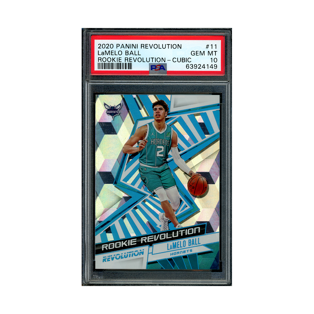 LaMelo Ball 2020 Panini Revolution Basketball Rookie Revolution Cubic /50 PSA 10