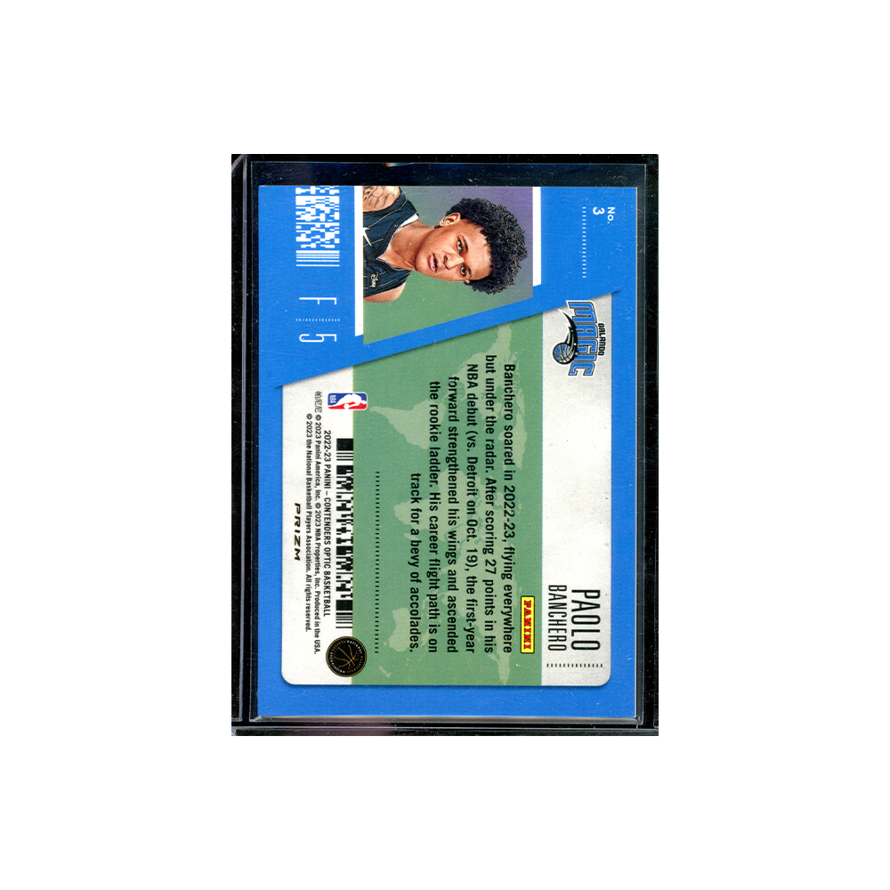 Paolo Banchero 2022-23 Panini Contenders Optic Basketball First Class Ticket Blue Rookie