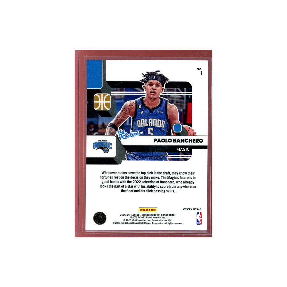 Paolo Banchero 2022-23 Panini Donruss Optic Basketball The Rookies Holo