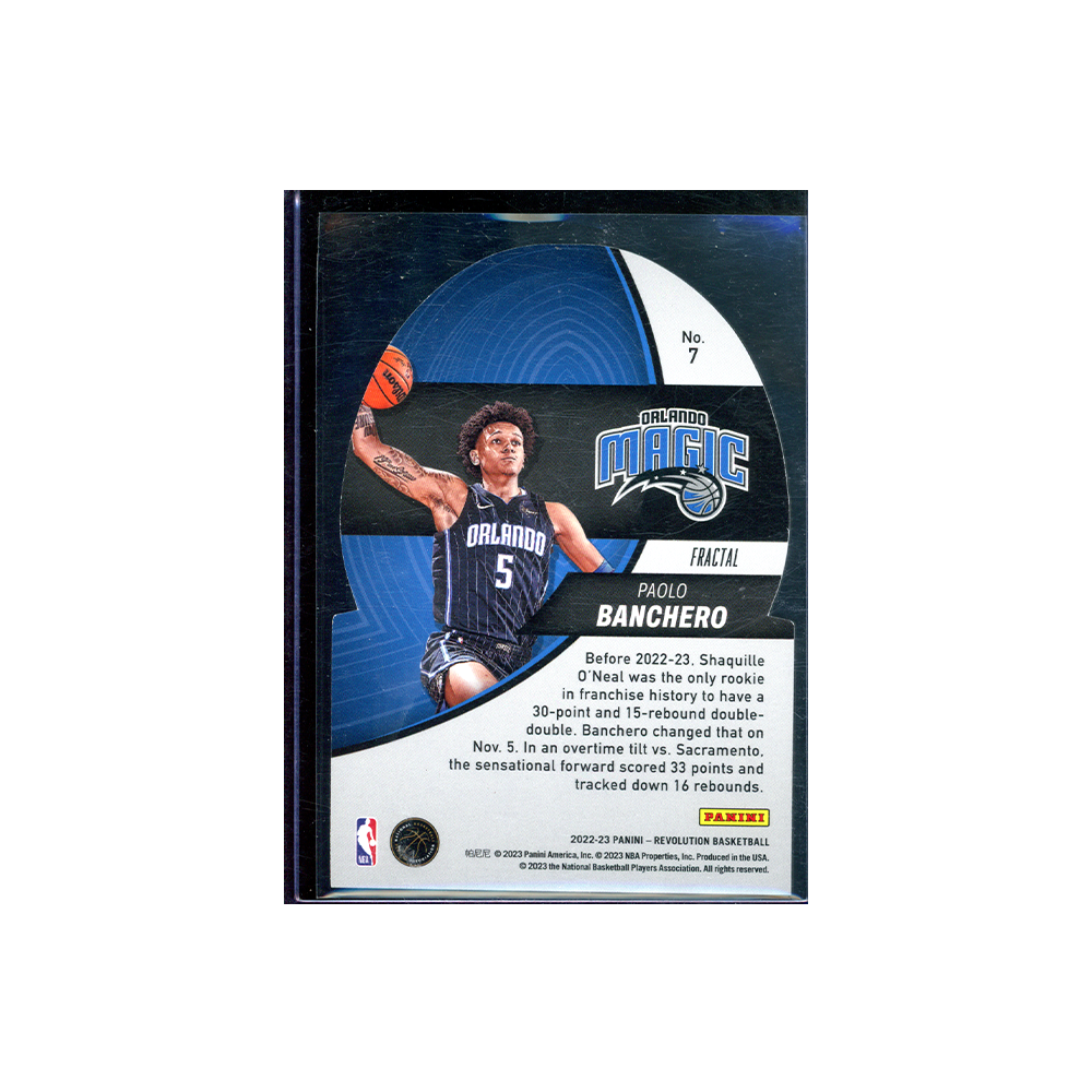 Paolo Banchero 2022-23 Panini Crown Royale Basketball Liftoff Die-Cut Fractal Rookie