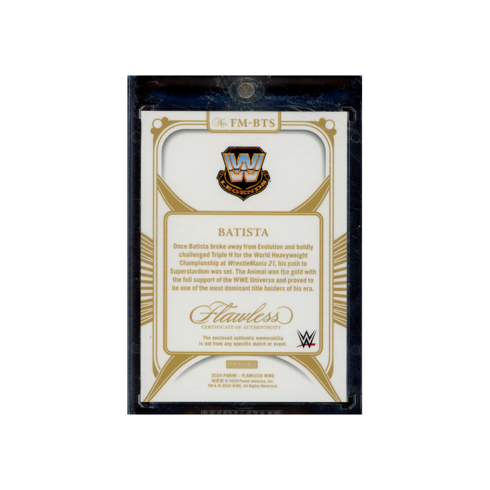 Batista 2024 Panini Flawless WWE Patch /15