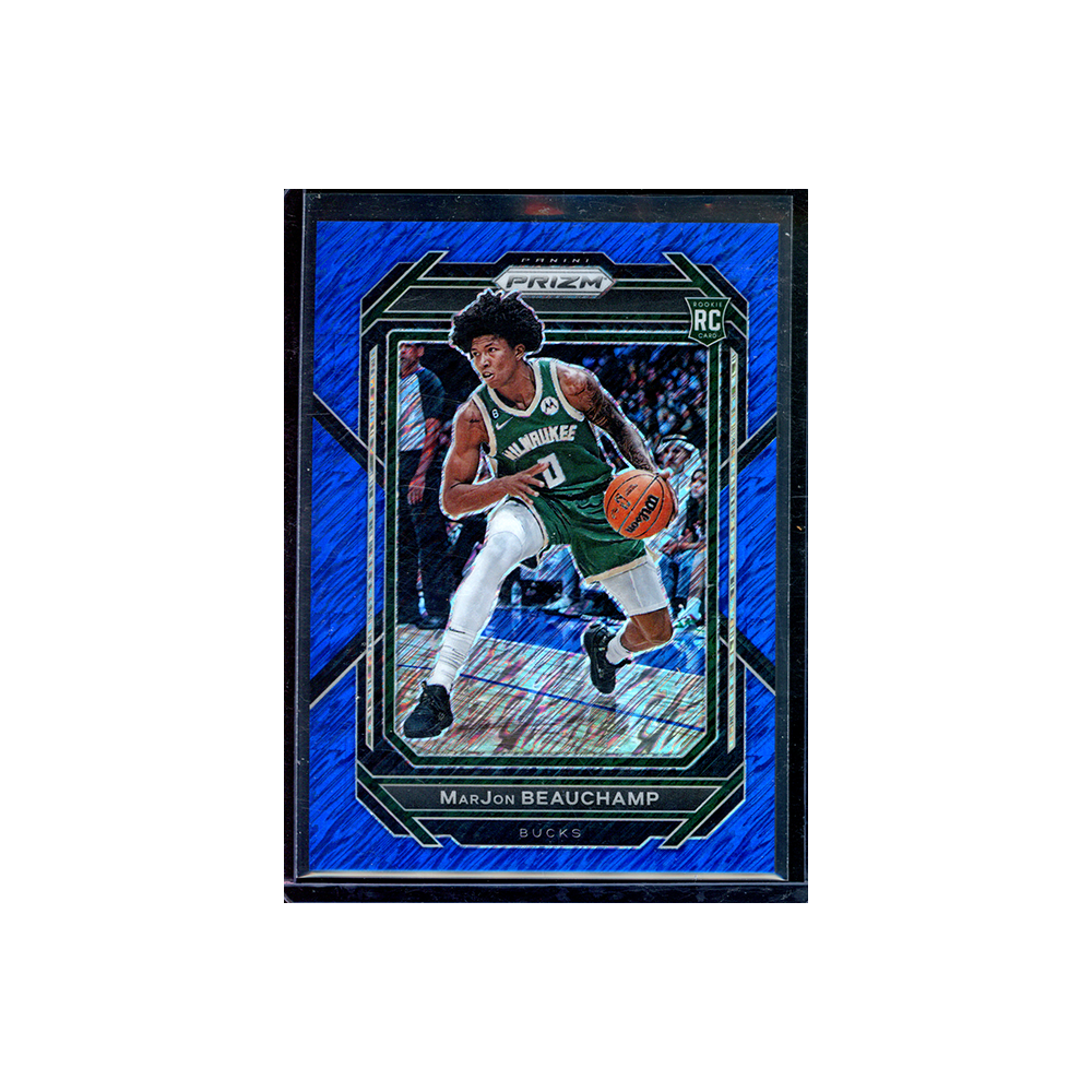 MarJon Beauchamp 2022-23 Panini Prizm Basketball Blue Shimmer Prizm Rookie /35