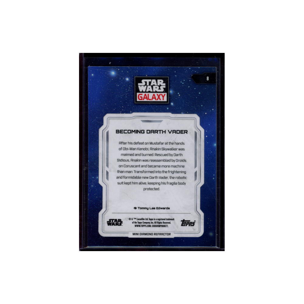 Becoming Darth Vader 2024 Topps Star Wars Galaxy Chrome Refractor