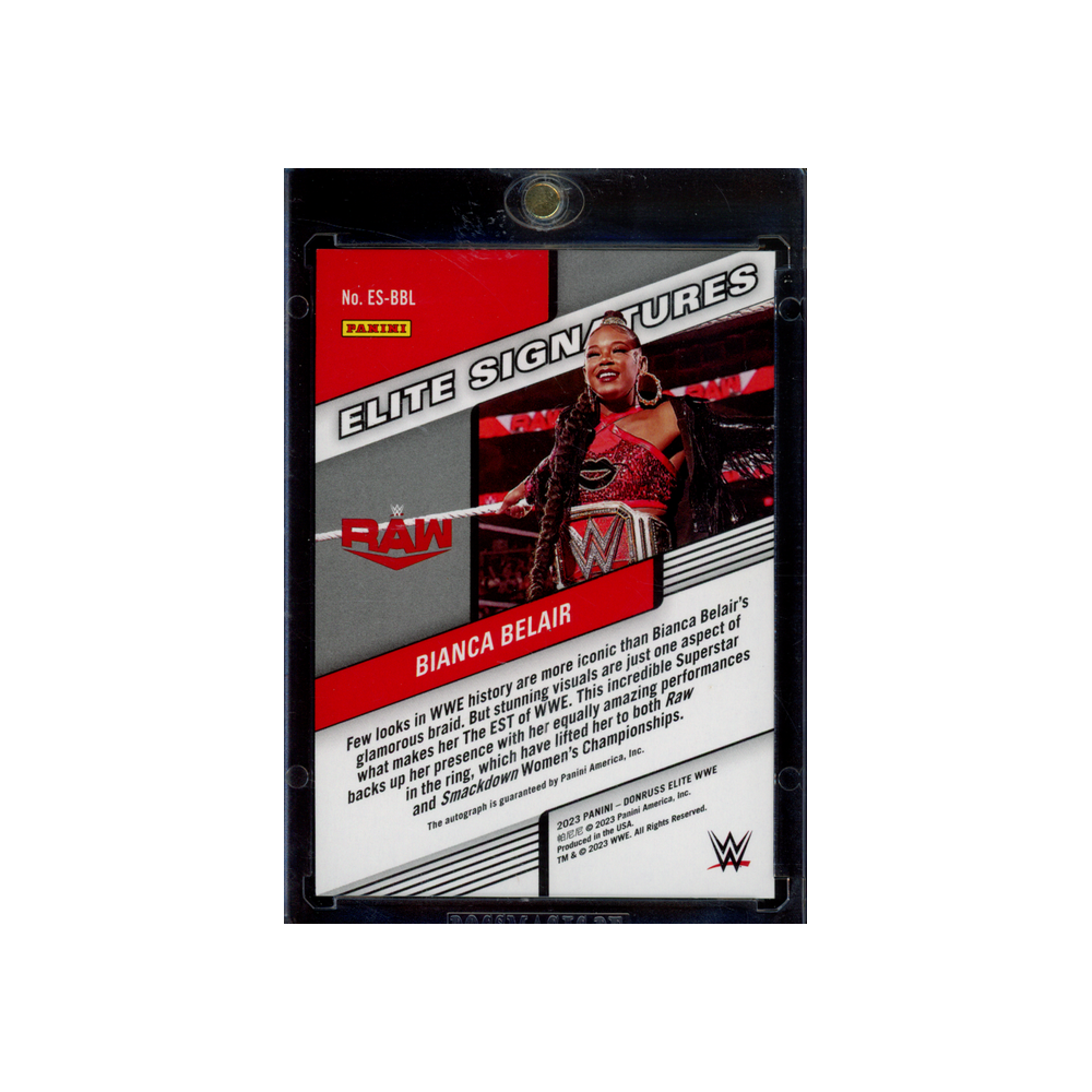 Bianca Belair 2023 Panini Donruss Elite WWE Elite Signatures Auto Red /49