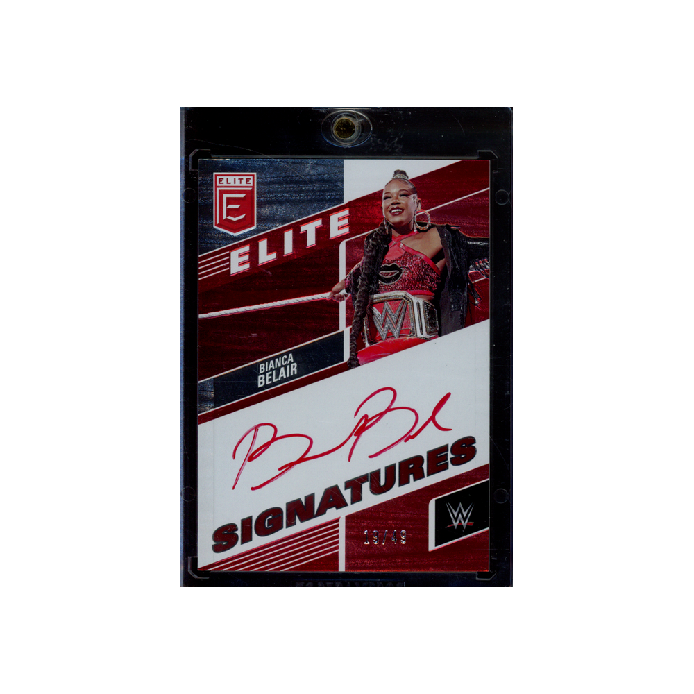 Bianca Belair 2023 Panini Donruss Elite WWE Elite Signatures Auto Red /49