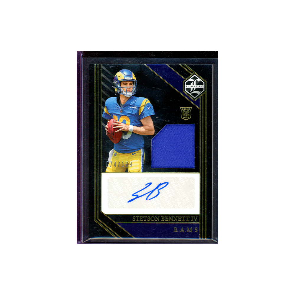 Stetson Bennett IV 2023 Panini Limited Football Rookie Patch Auto /199