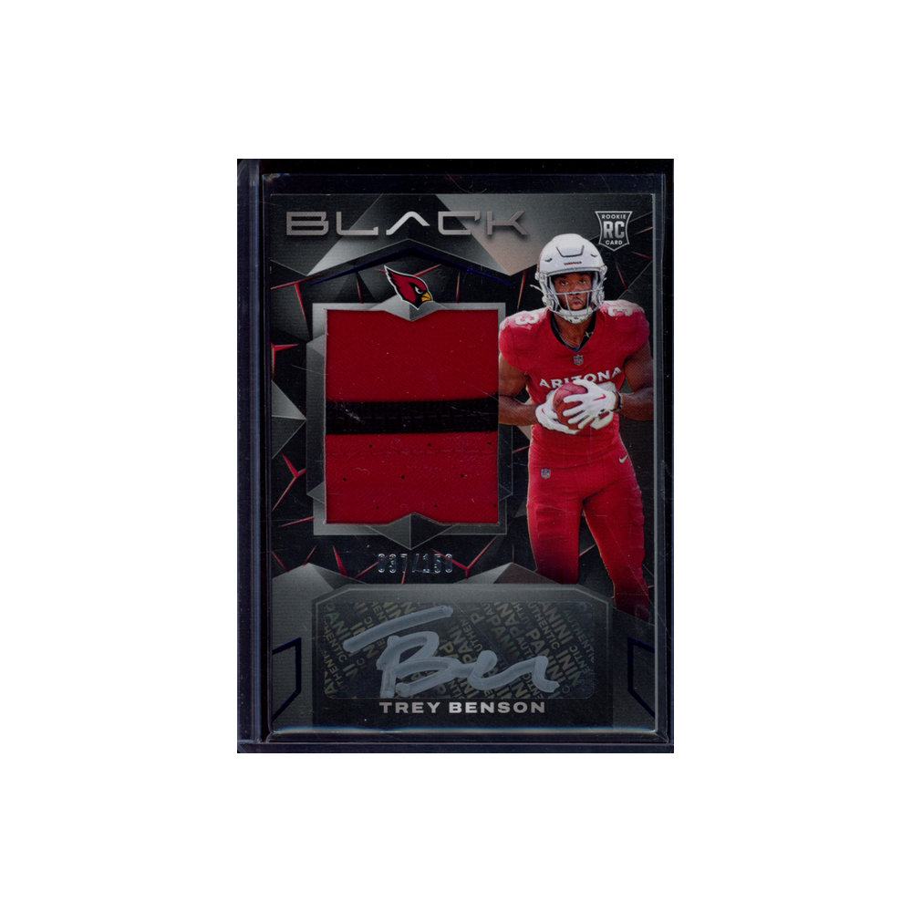 Trey Benson 2024 Panini Black Football Rookie Patch Auto /150