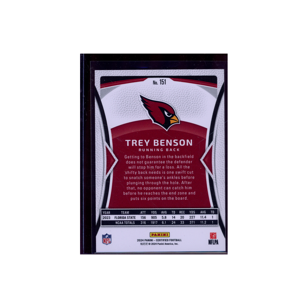 Trey Benson 2024 Panini Certified Football Rookie /350