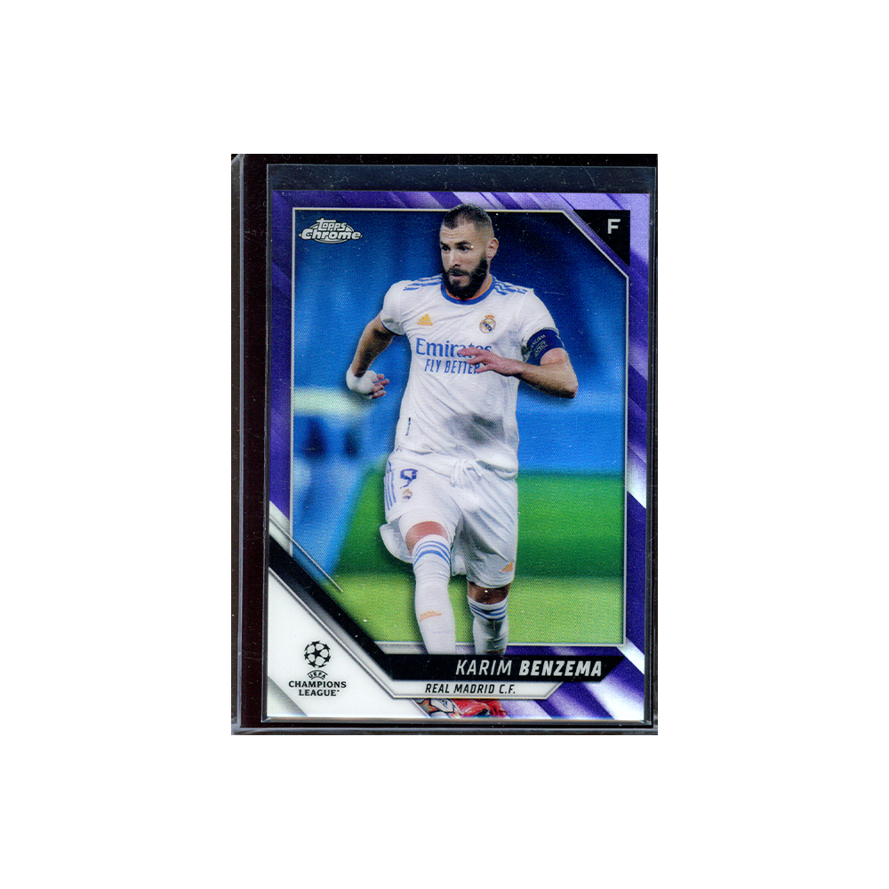 Karim Benzema 2021-22 Topps Chrome UCL Soccer Purple /250