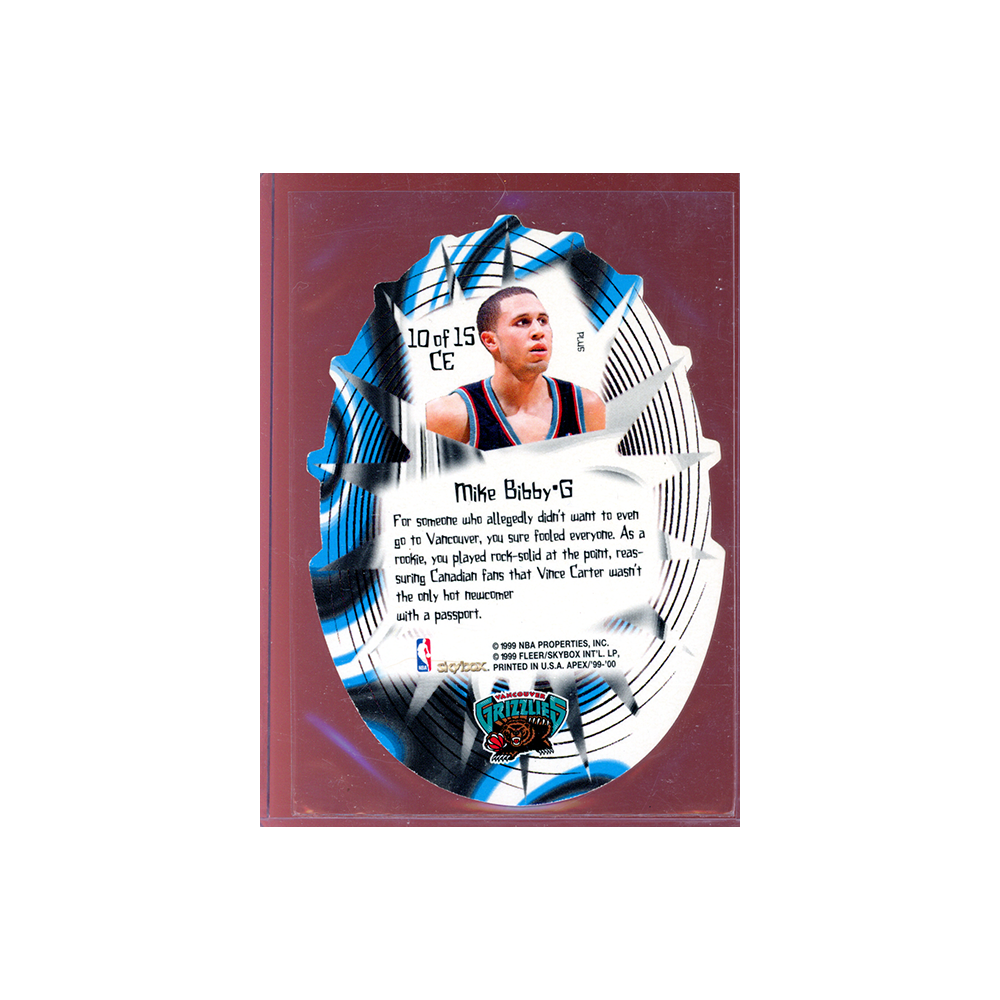 Mike Bibby 1999 Skybox Apex Cutting Edge PLUS Die-Cut