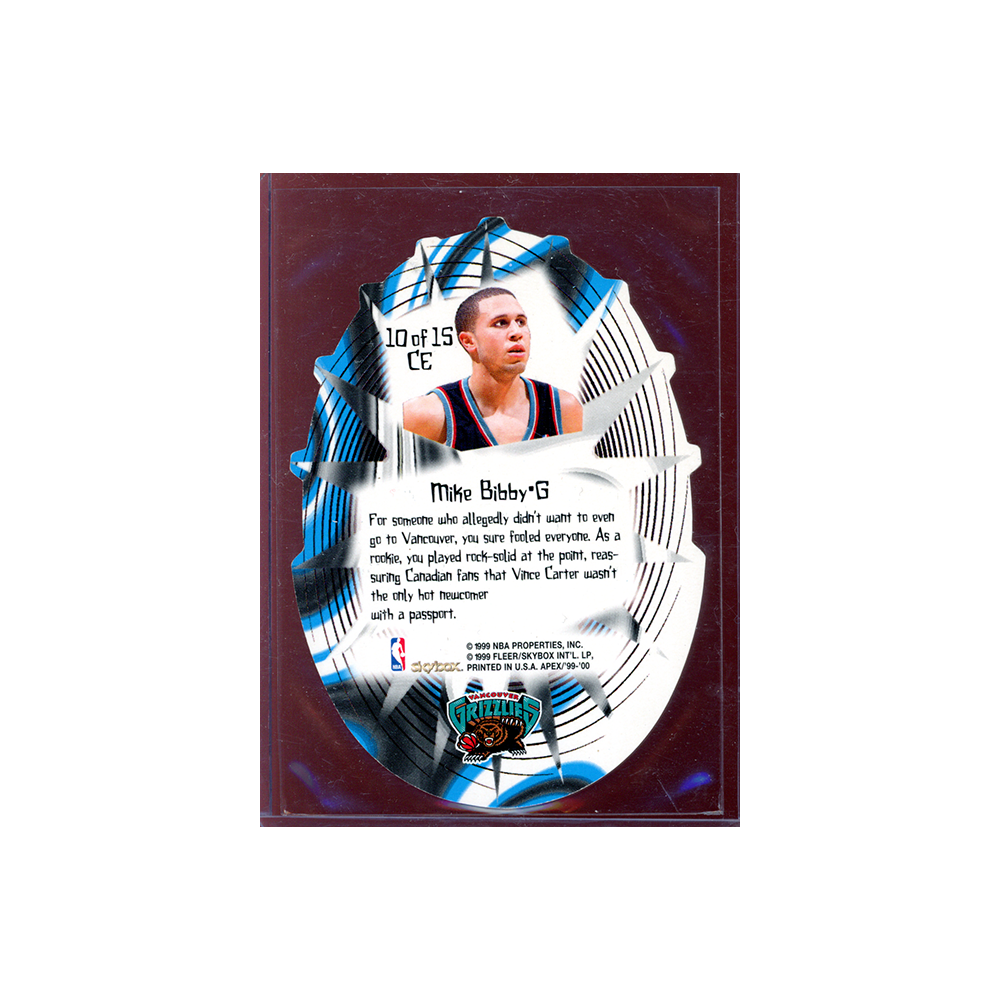 Mike Bibby 1999 Skybox Apex Cutting Edge Die-Cut