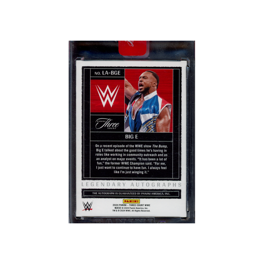 Big E2024 Panini Three Count WWE Legendary Auto Blue /49