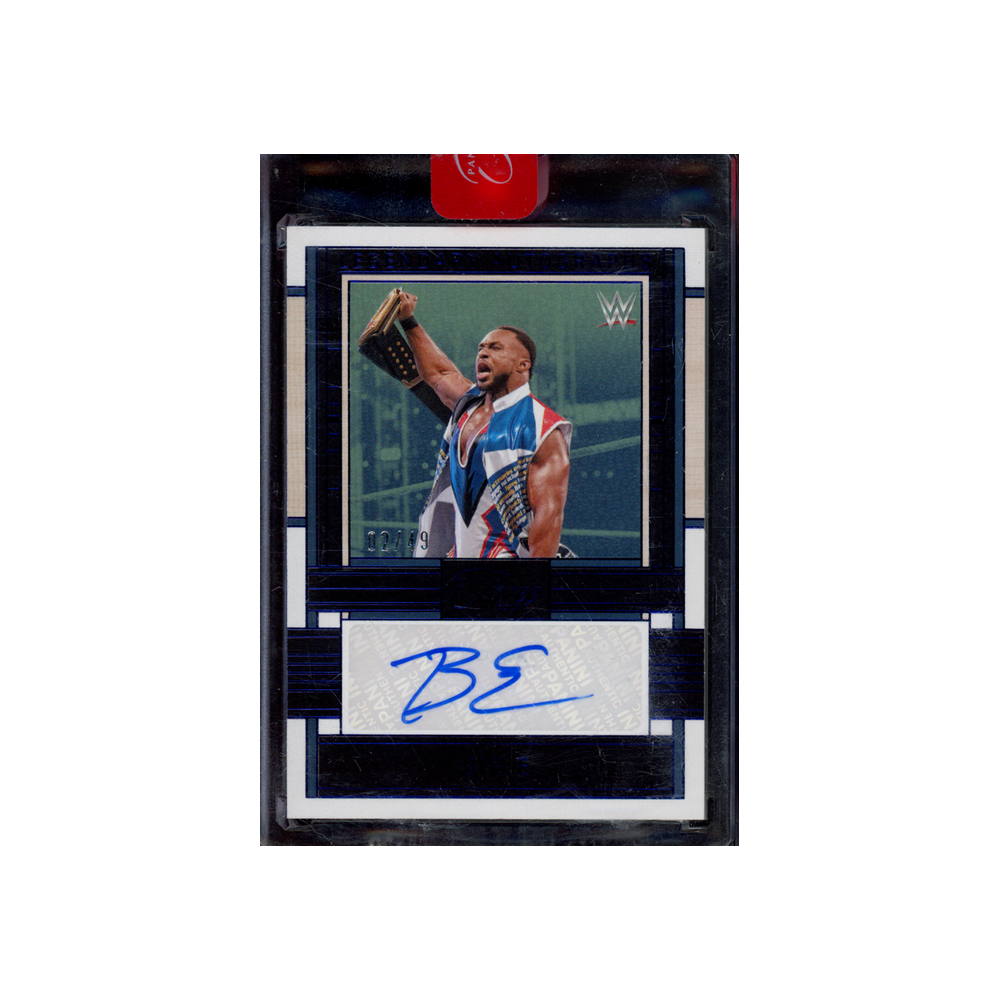 Big E2024 Panini Three Count WWE Legendary Auto Blue /49