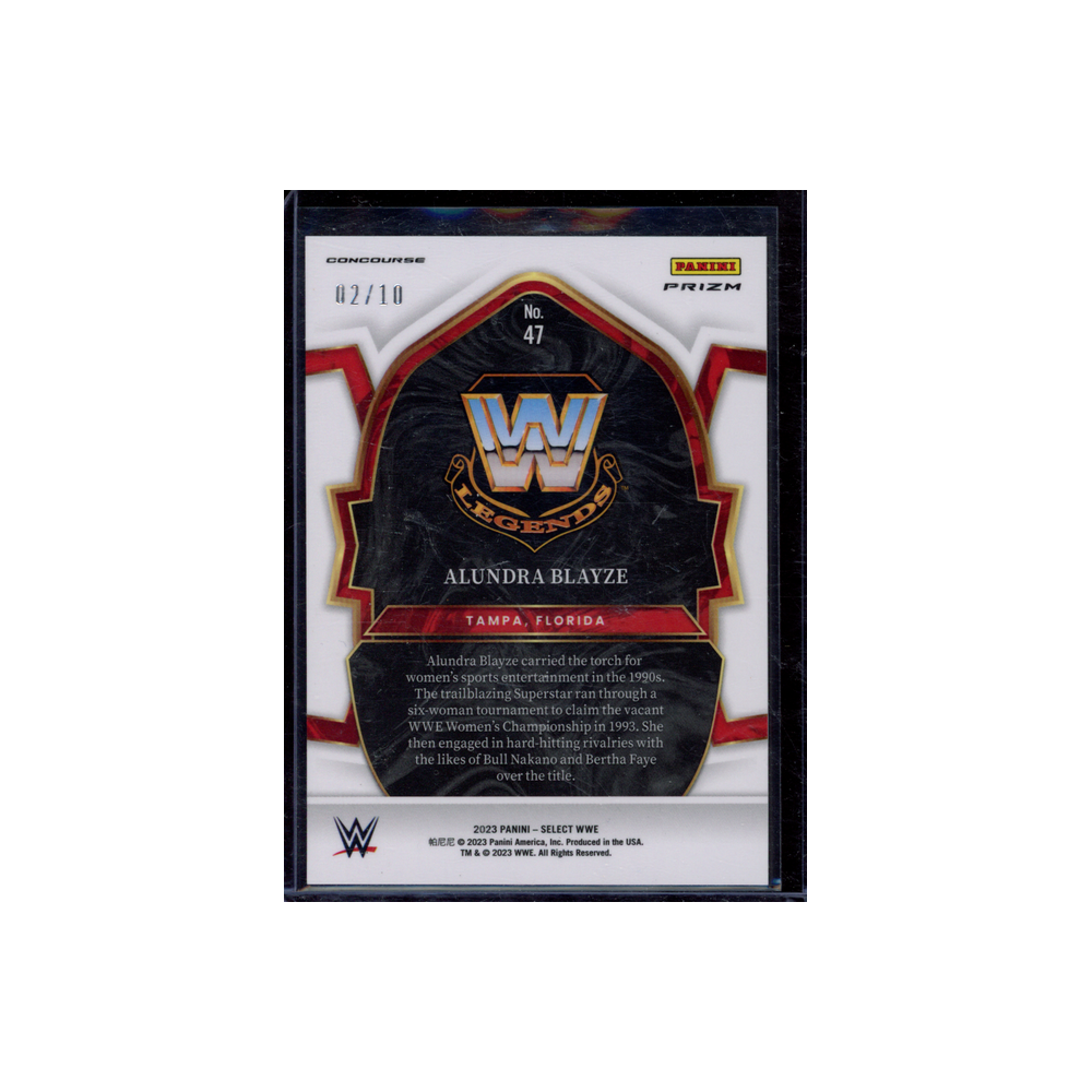 Alundra Blayze 2023 Panini Select WWE Gold Wave /10