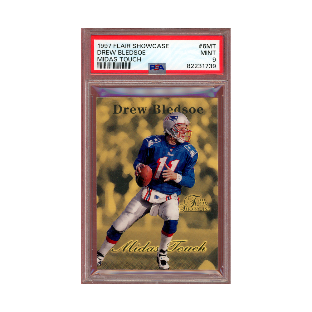 Drew Bledsoe 1997 Flair Showcase Midas Touch PSA 9