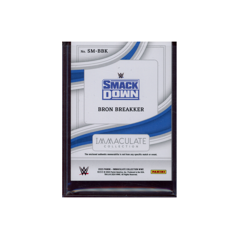 Bron Breakker 2023 Panini Immaculate Collection WWE Superstar Swatches Patch Gold /10