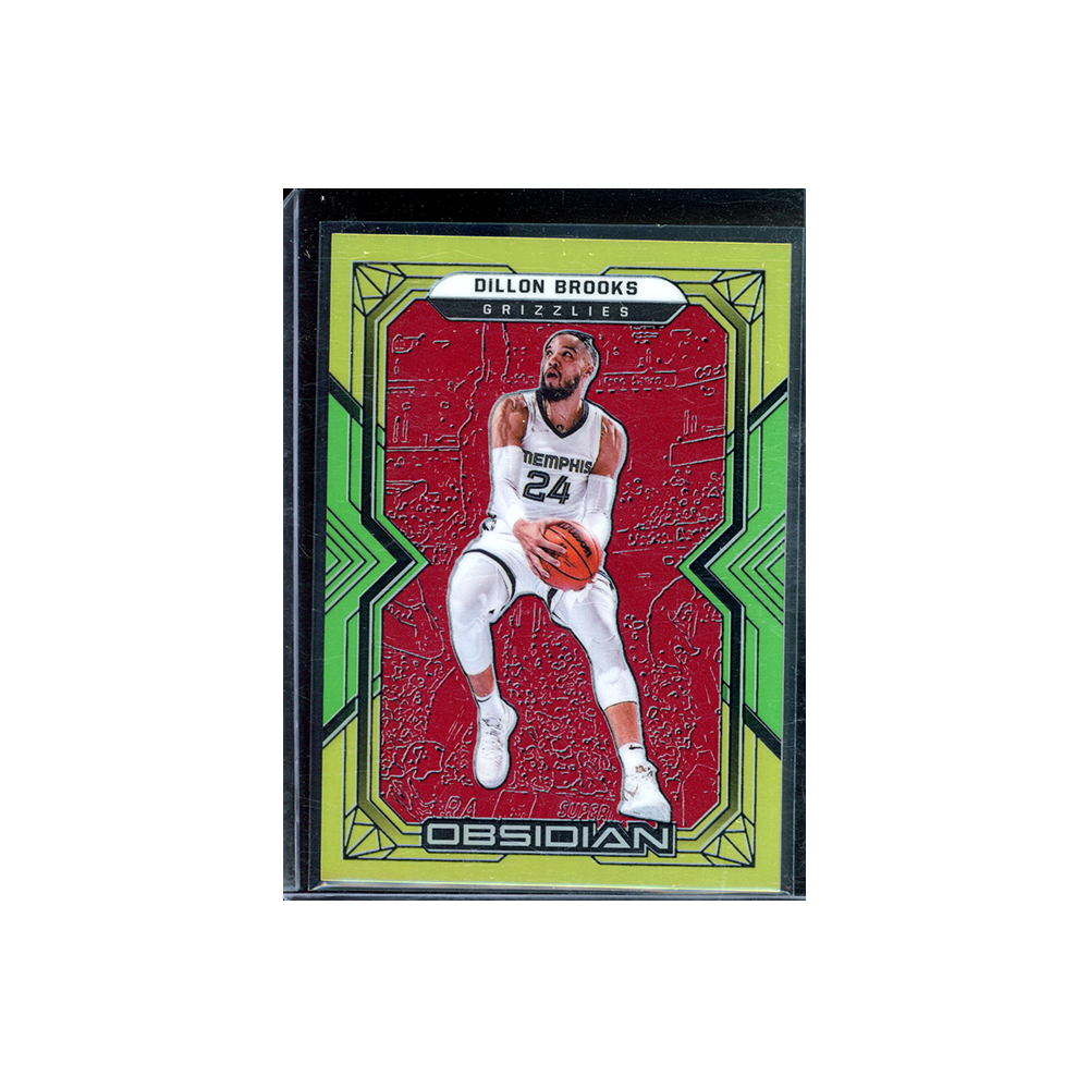 Dillon Brooks 2021-22 Panini Obsidian Basketball Red Gold /99