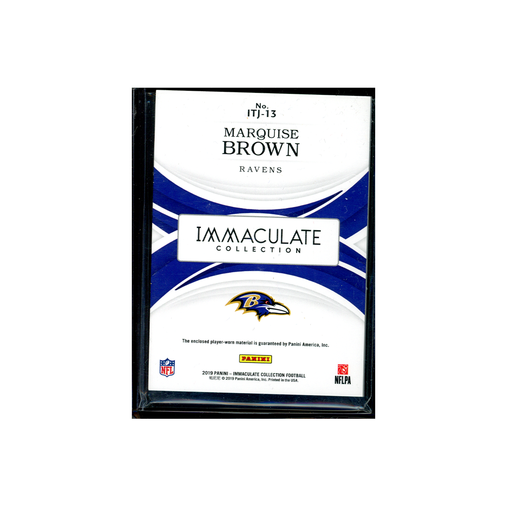 Marquise Brown 2019 Panini Immaculate Collection Football Rookie Triple Jersey /49