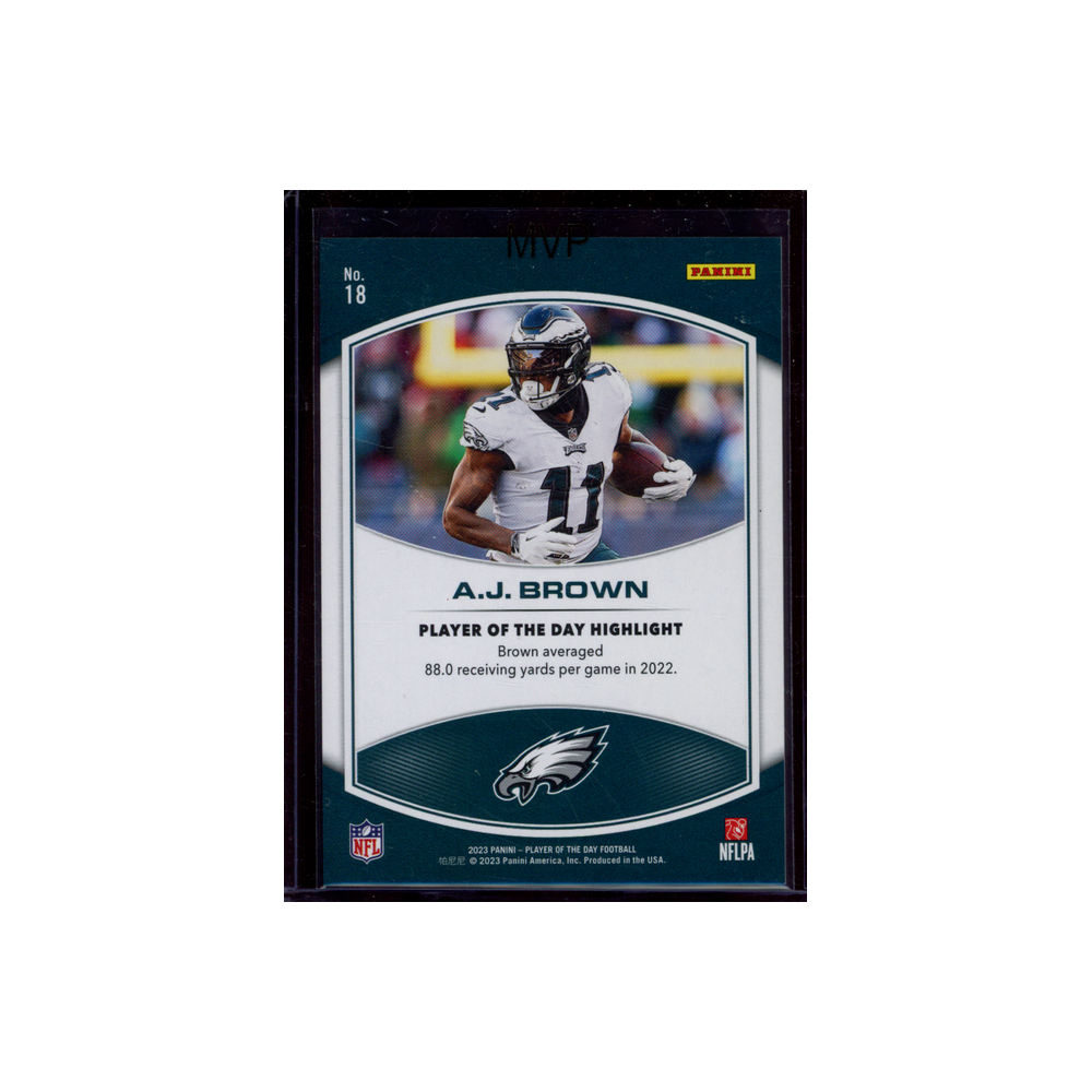 AJ Brown 2023 Panini Player of the Day Football Orange /199