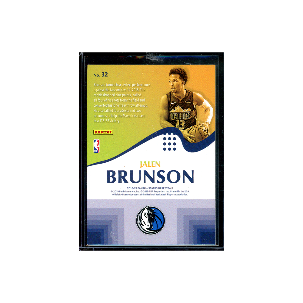 Jalen Brunson 2018-19 Panini Status Basketball Prominence Rookie