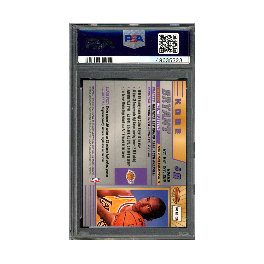 Kobe Bryant 1996 Bowmans Best Rookie PSA 9
