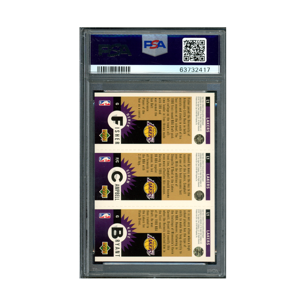 Bryant Campbell Fisher 1996 Collectors Choice Gold Mini Lakers Team Rookie PSA 9