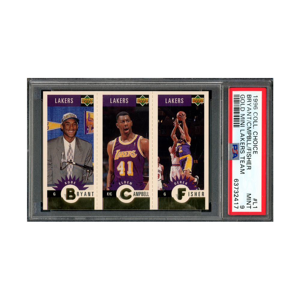 Bryant Campbell Fisher 1996 Collectors Choice Gold Mini Lakers Team Rookie PSA 9