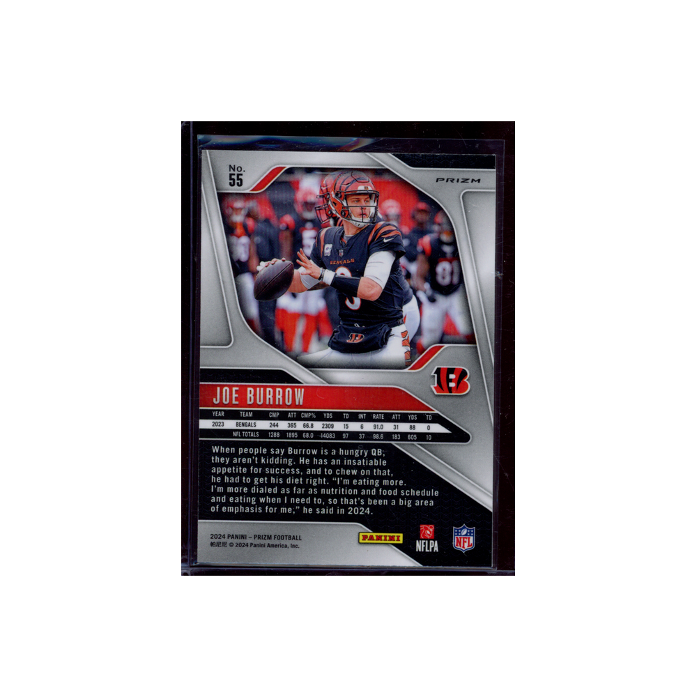 Joe Burrow 2024 Panini Prizm Football Orange Ice