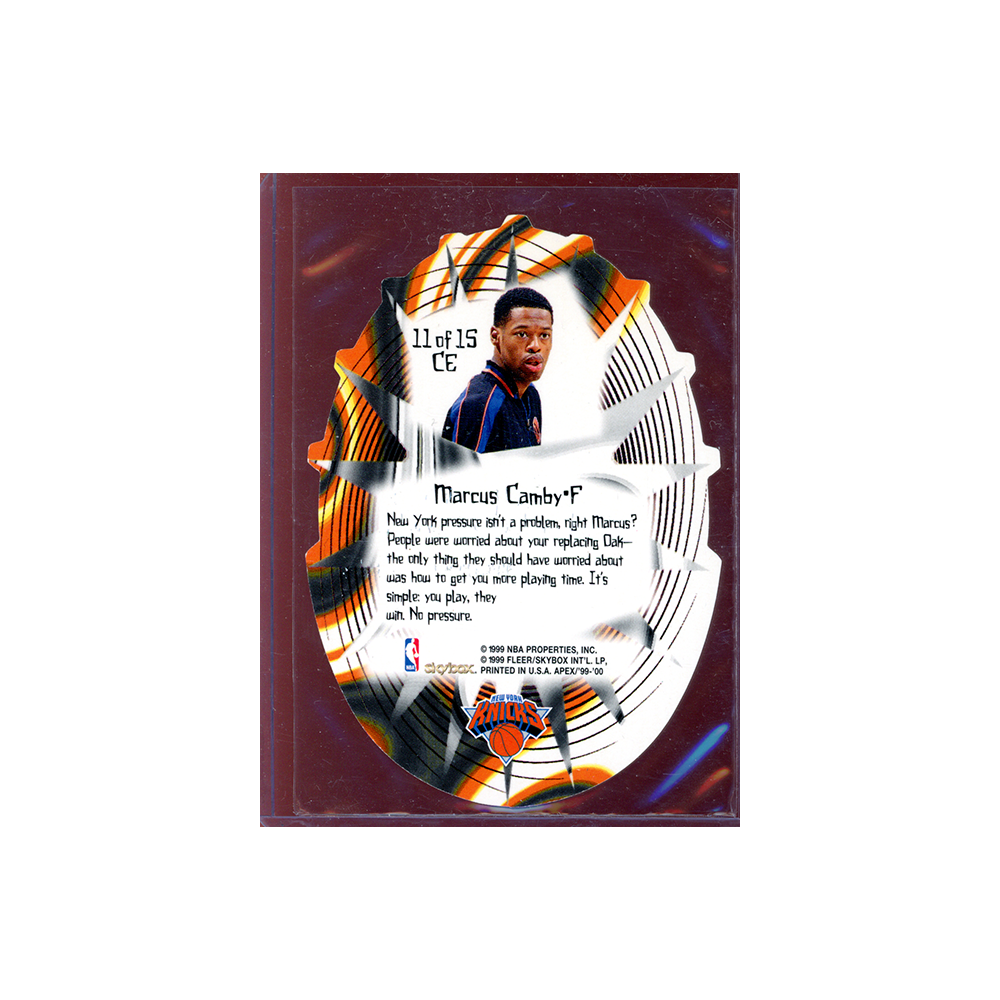 Marcus Camby 1999 Skybox Apex Cutting Edge Die-Cut