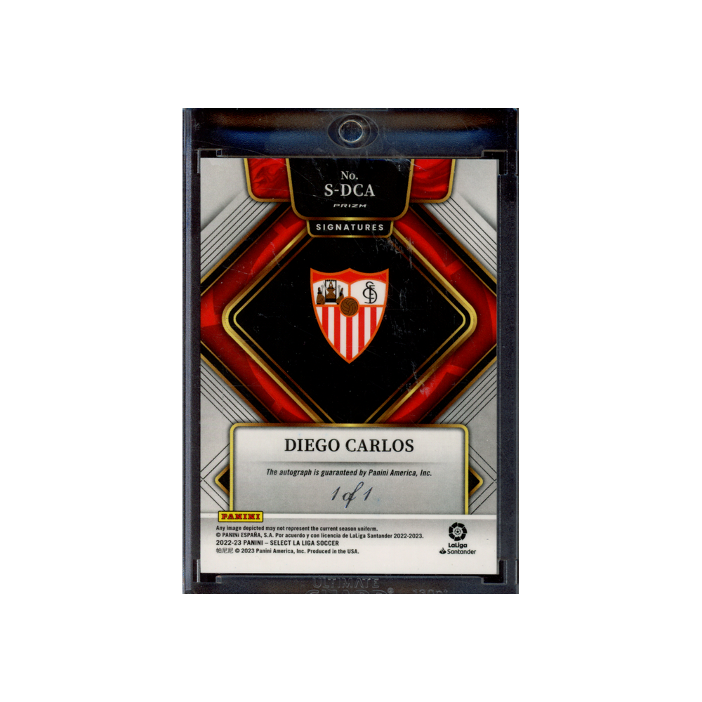 Diego Carlos 2022-23 Panini Select La Liga Soccer Auto Black 1/1