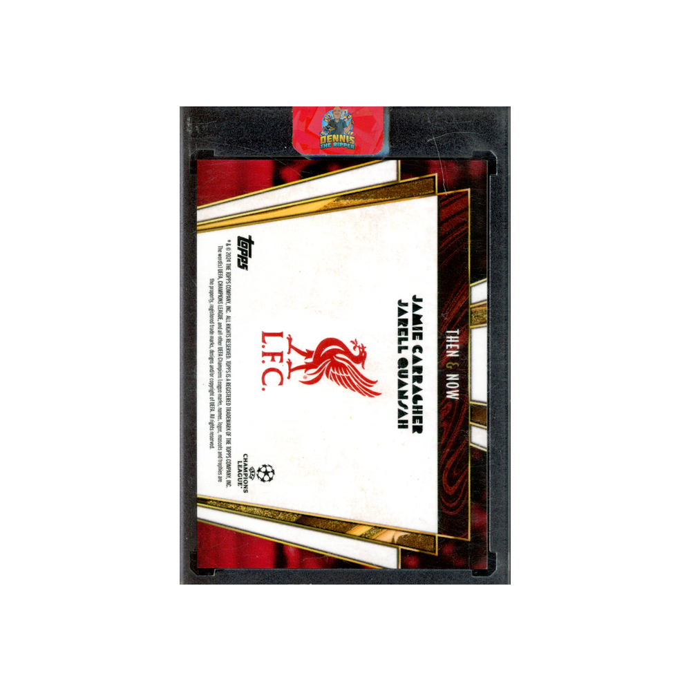 Jamie Carragher Jarell Quansah 2024 Topps Deco Then & Now Dual Auto /10