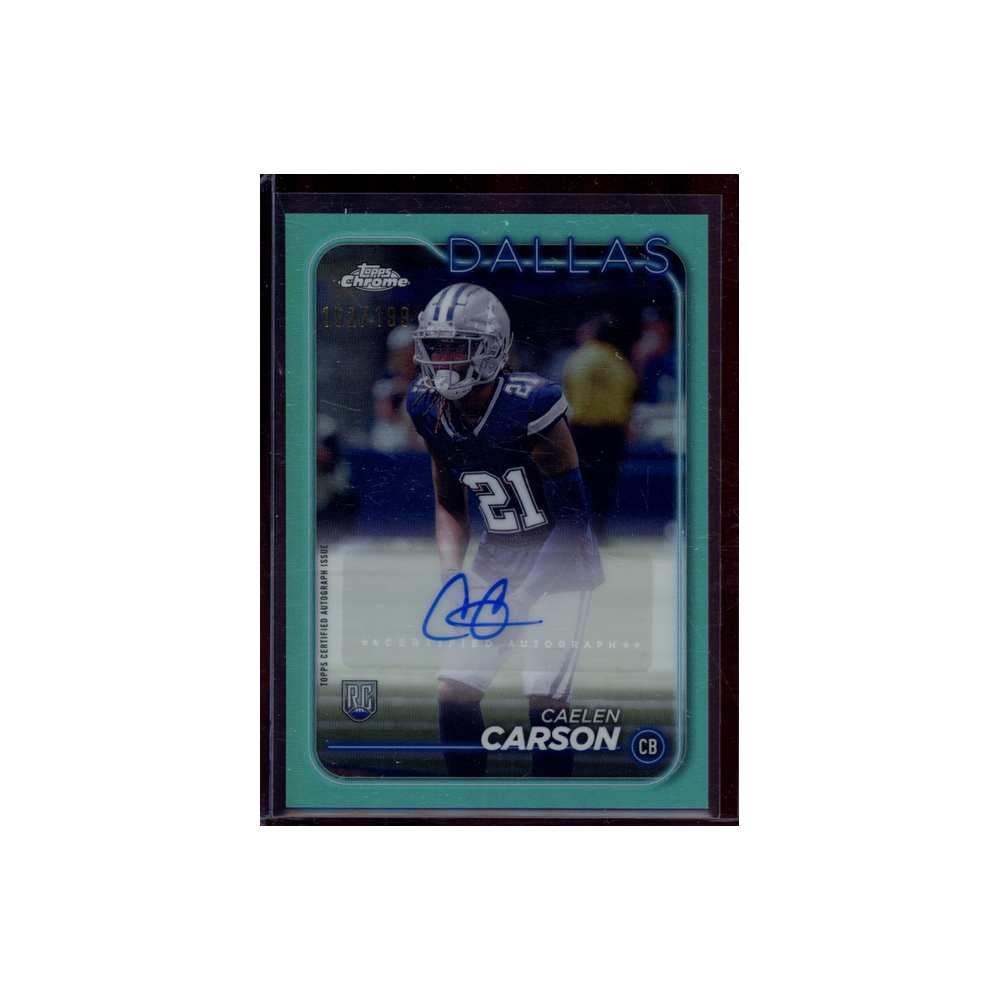 Caelen Carson 2024 Topps Chrome Football Rookie Auto /199