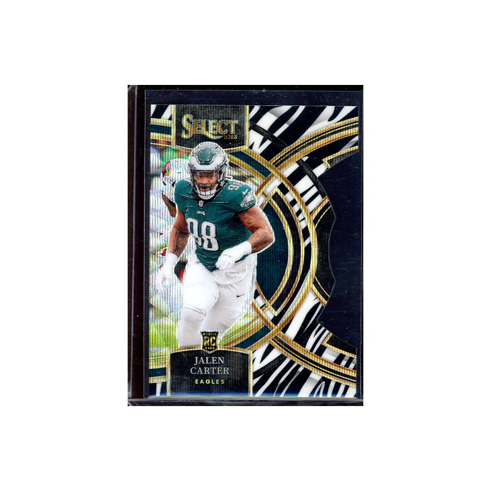 Jalen Carter 2023 Panini Select Football Rookie Die-Cut Zebra