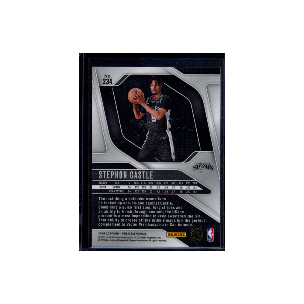Stephon Castle 2024-25 Panini Prizm Basketball Rookie #234