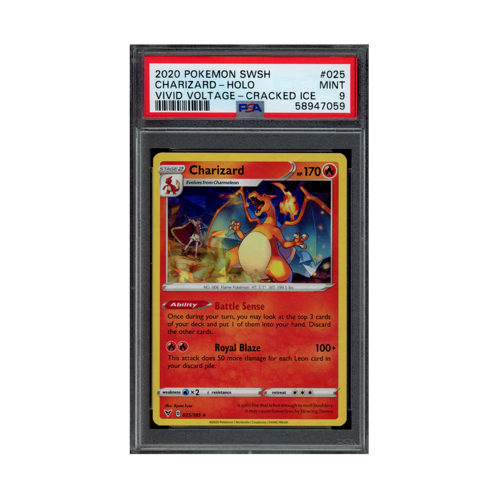 Charizard Holo Vivid Voltage Cracked Ice 2020 Pokemon Swish PSA 9