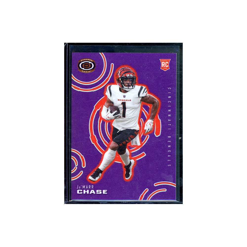 Ja'Marr Chase 2021 Panini Chronicles Dynagon Football Rookie Purple /199